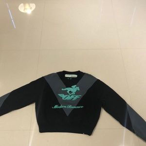 Off white “modern romance” sweatshirt.
